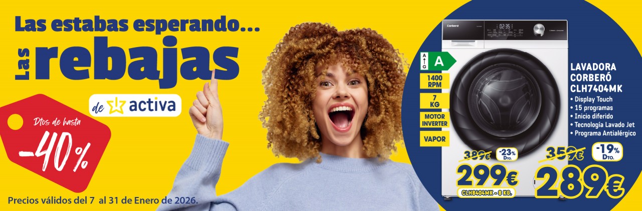 ACTIVA - REBAJAS ENERO - LAVADORA